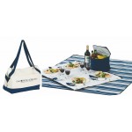 Custom Imprinted Acadia 4 Person Picnic Tote with fleece blanket