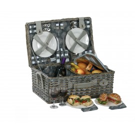 Nantucket 4 Person Picnic Basket Custom Imprinted  Nantucket 4 Person Picnic Basket Custom Imprinted