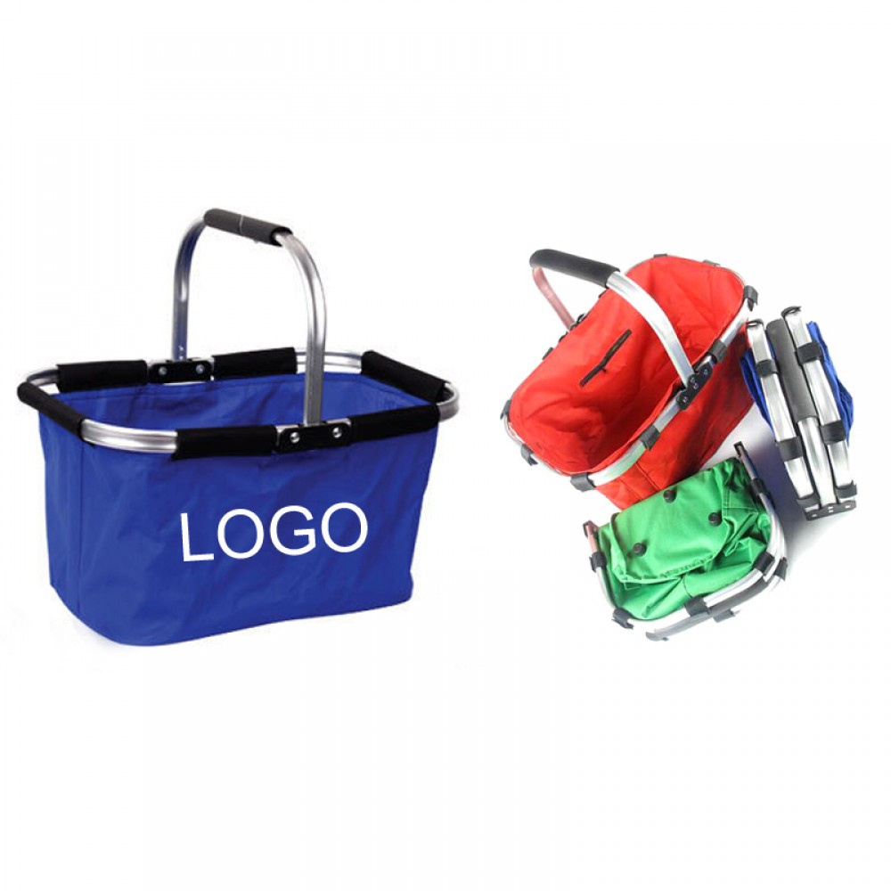 Foldable Shopping/Picnic Basket Logo Branded Foldable Shopping/Picnic Basket Logo Branded