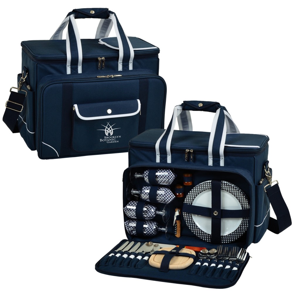 Custom Printed Picnic Set for 4 with Cooler Custom Printed Picnic Set for 4 with Cooler