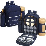 Picnic Backpack for 4 with Cooler & Blanket Logo Branded