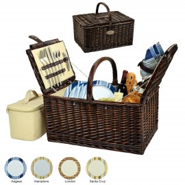 Custom Imprinted Buckingham Picnic Basket for Four  Custom Imprinted Buckingham Picnic Basket for Four