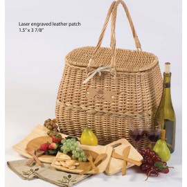 Logo Branded 4 Person Eco Picnic Basket  Logo Branded 4 Person Eco Picnic Basket