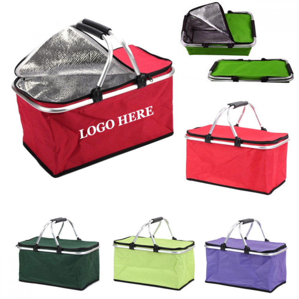 Collapsible Cooler Picnic Basket Custom Imprinted Collapsible Cooler Picnic Basket Custom Imprinted