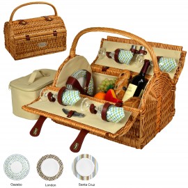 Logo Branded Yorkshire Picnic Basket for Four  Logo Branded Yorkshire Picnic Basket for Four
