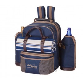 Tremont Backpack Picnic Set w/ Fleece Blanket Logo Branded