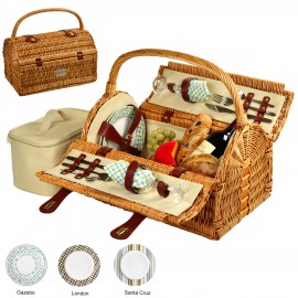 Custom Printed Sussex Picnic basket for Two