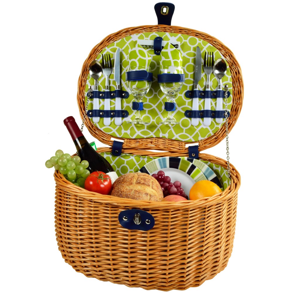 Ramble Picnic Basket for Two Custom Imprinted Ramble Picnic Basket for Two Custom Imprinted