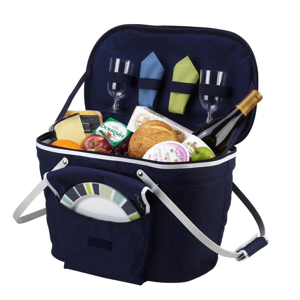 Picnic Set for 2 Cooler Basket Custom Printed Picnic Set for 2 Cooler Basket Custom Printed