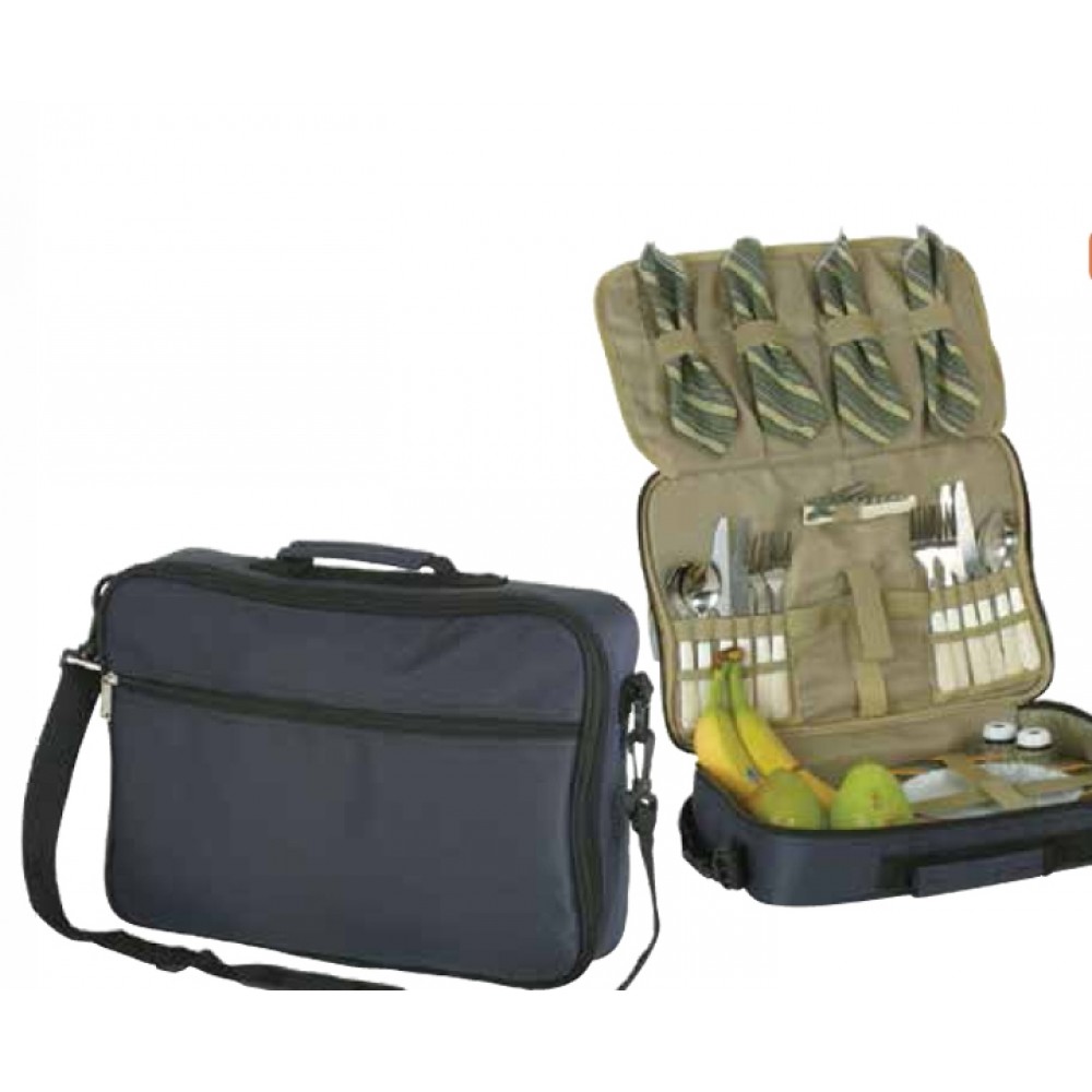 Picnic Bag for Four w/ Adjustable Shoulder Strap (Blank) Custom Imprinted