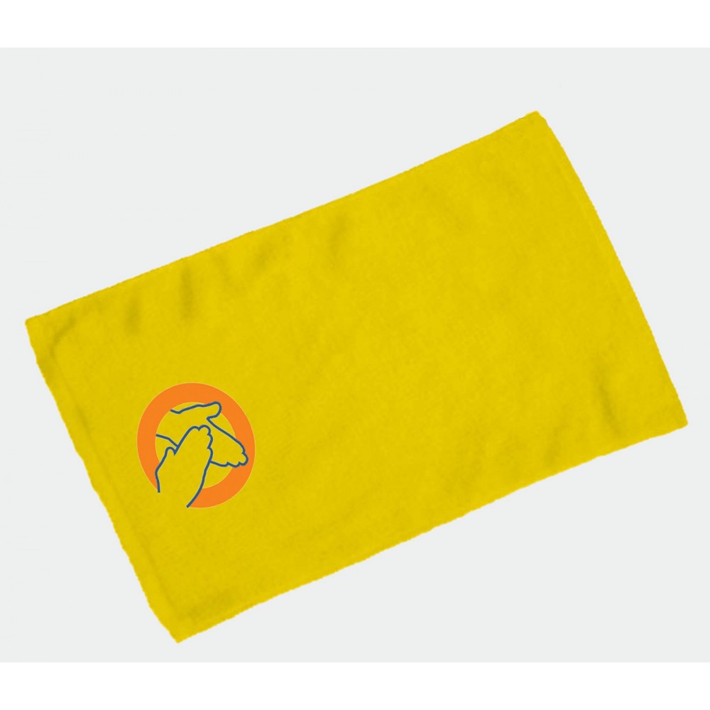 Fingertip Towel Hemmed 11x18 - Yellow (Imprinted) Logo Branded Fingertip Towel Hemmed 11x18 - Yellow (Imprinted) Logo Branded