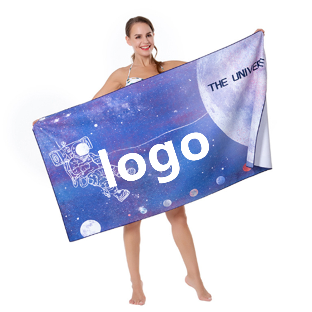Custom Imprinted Sublimated Quick Dry Sand Proof Beach Towels