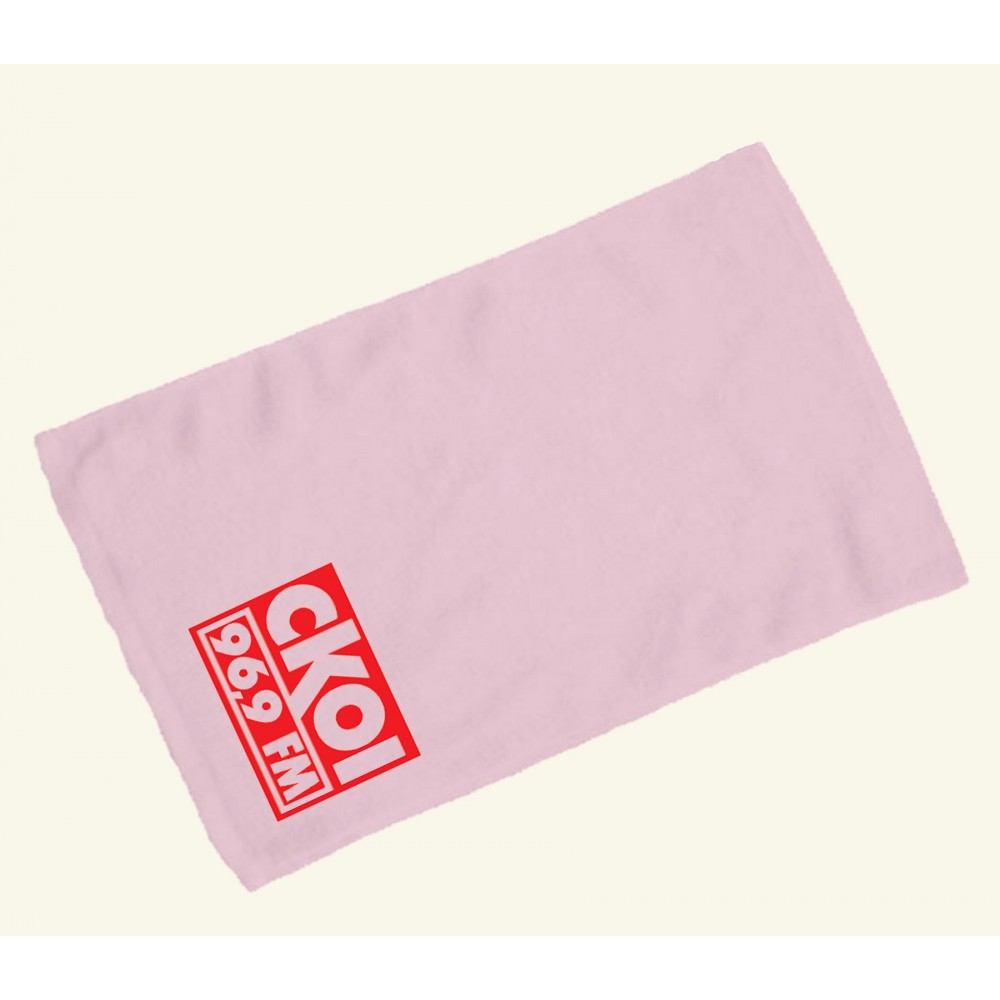 Fingertip Towel Hemmed 11x18 - Light Pink (Imprinted) Custom Printed Fingertip Towel Hemmed 11x18 - Light Pink (Imprinted) Custom Printed