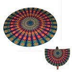 Custom Embroidered Round Beach Towel Blanket Throw Towel Yoga Mat