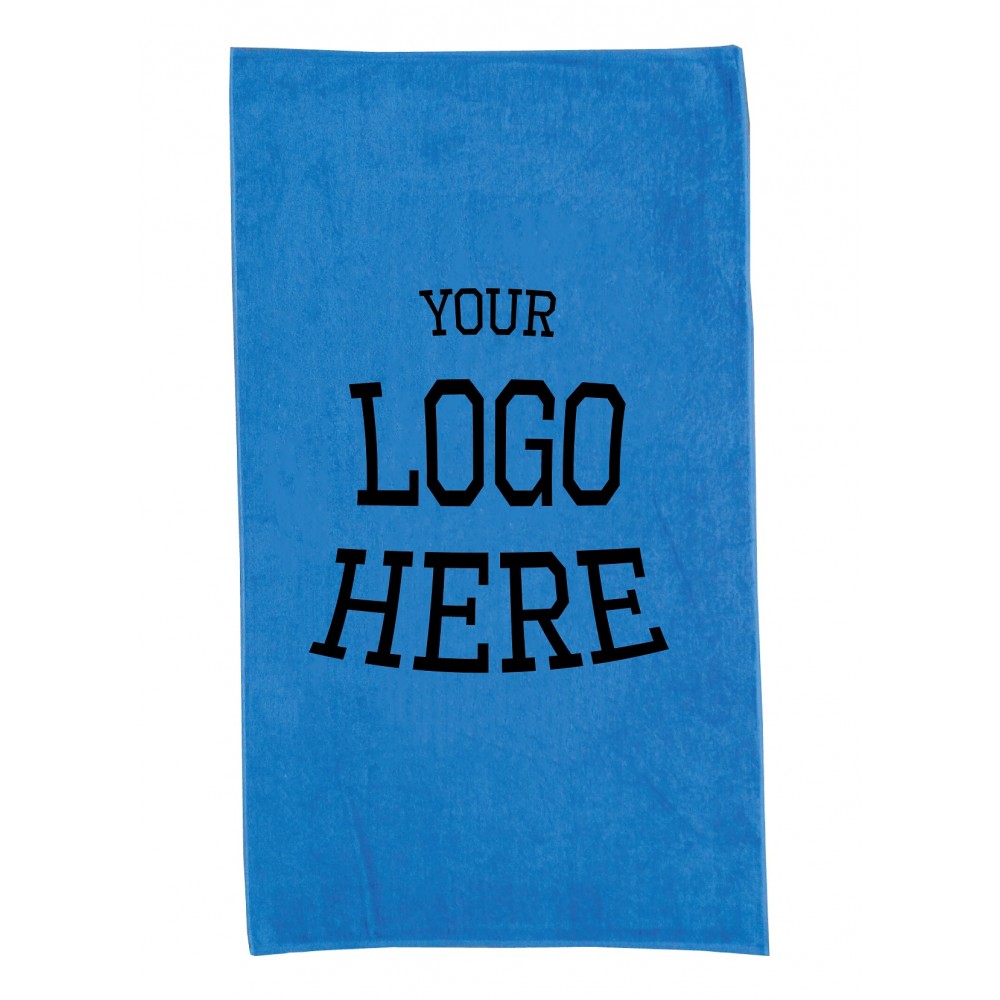 Logo Branded 14 lbs/dzn. Velour Beach Towel (35"x 60")