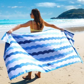 Promotional 40"x 75" Sublimated Microfiber Terry Beach Towel