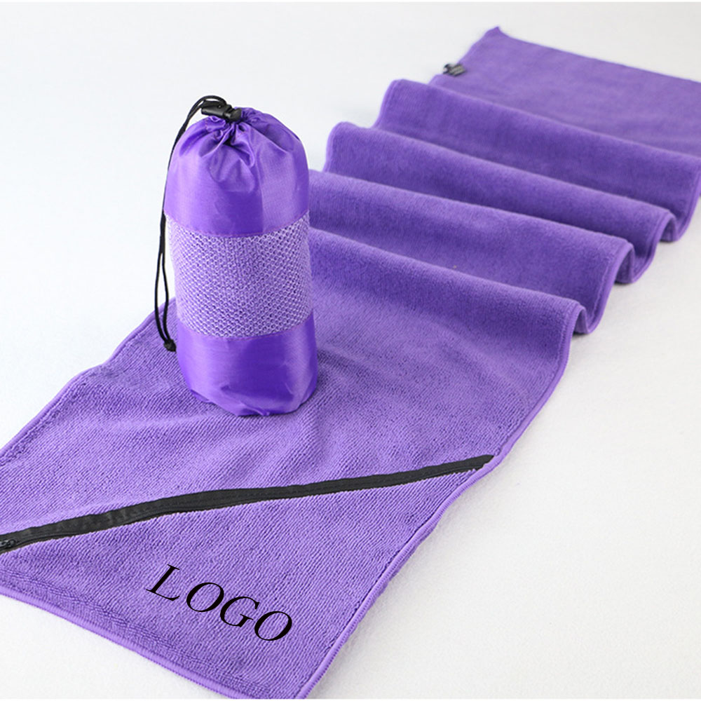 11.8" x 43" Yoga Mat Towel Custom Imprinted 11.8" x 43" Yoga Mat Towel Custom Imprinted