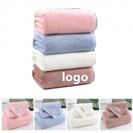 Custom Embroidered Bamboo Fiber Cotton Bath Towel