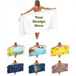 Custom Embroidered 30" x 60" Custom Full Color Seaside Beach Towel
