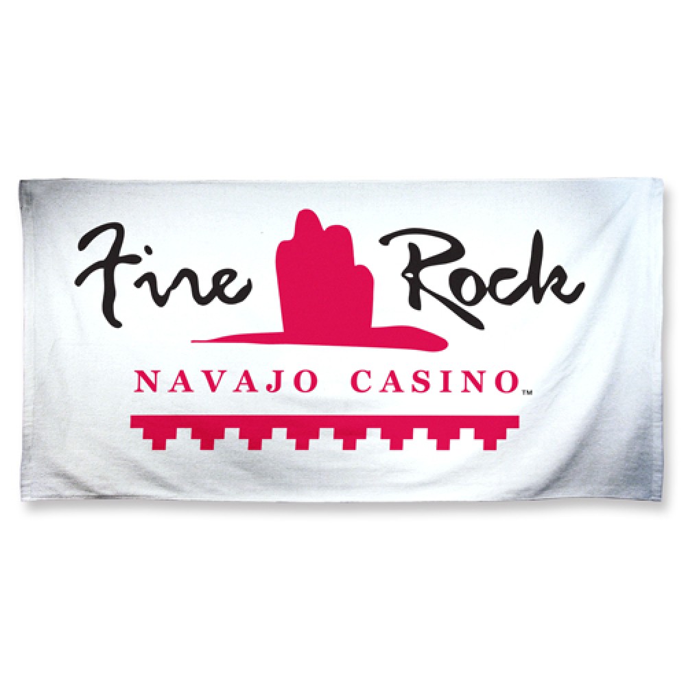 Custom Imprinted White Beach Towel (35"x60") Custom Imprinted White Beach Towel (35"x60")