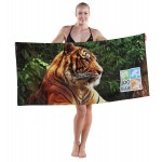 28" x 58", 9.75 lb., Terry Velour, Sublimated, Digitally Printed Beach Towel Custom Printed