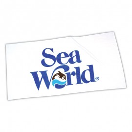 28" x 58", 9 lb., Promotional Weight Terry Velour Beach Towel (Screen Print) Custom Printed  28" x 58", 9 lb., Promotional Weight Terry Velour Beach Towel (Screen Print) Custom Printed