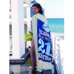 Custom Embroidered Custom Striped Cabana Beach Towel (Deluxe Size)