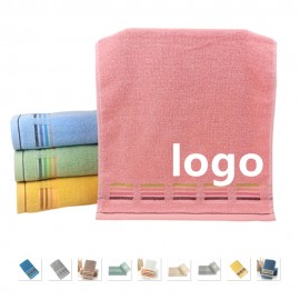 Custom Embroidered Strips Pattern Jacquard Pattern Hand Towel