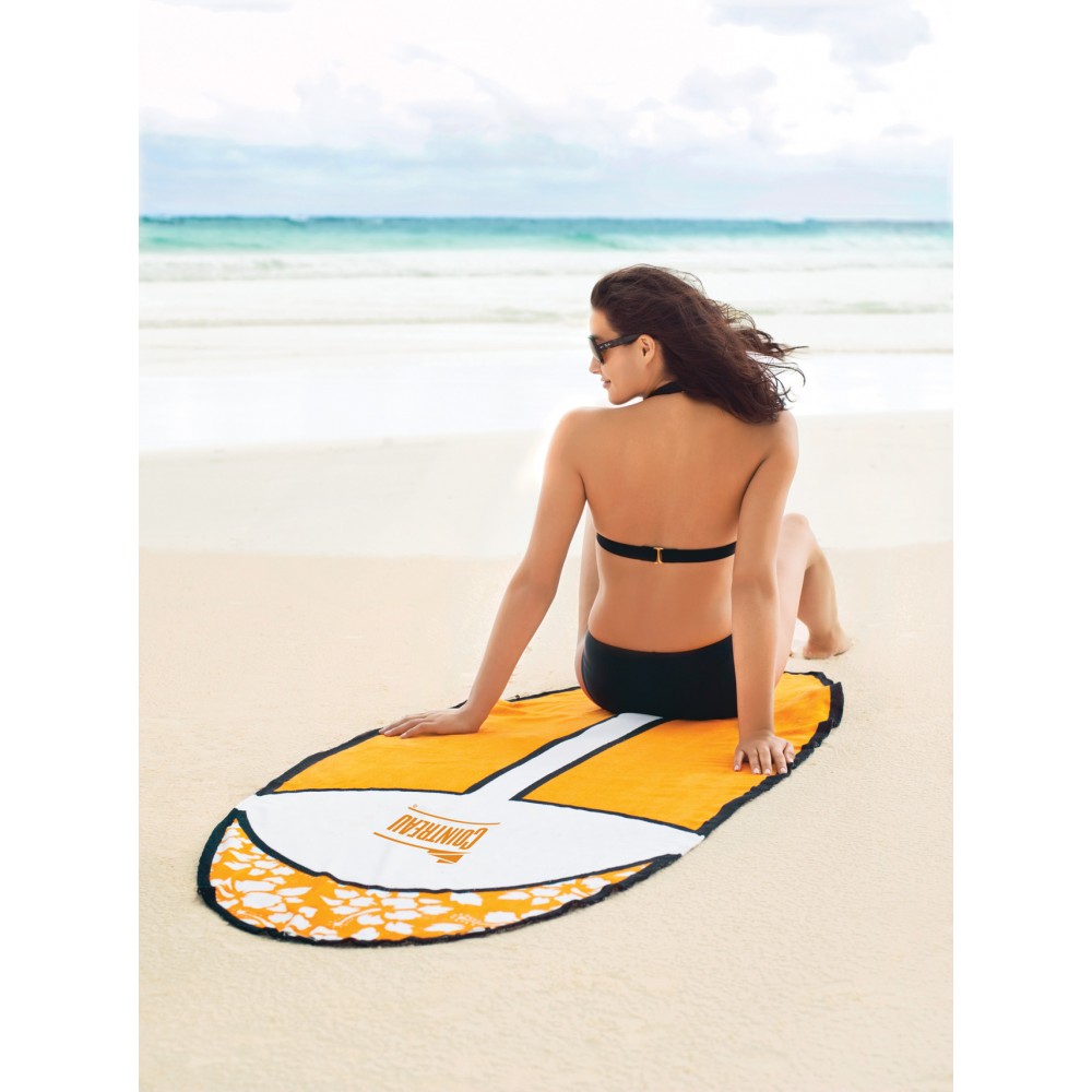 Logo Branded Hibiscus Surfboard Towelz