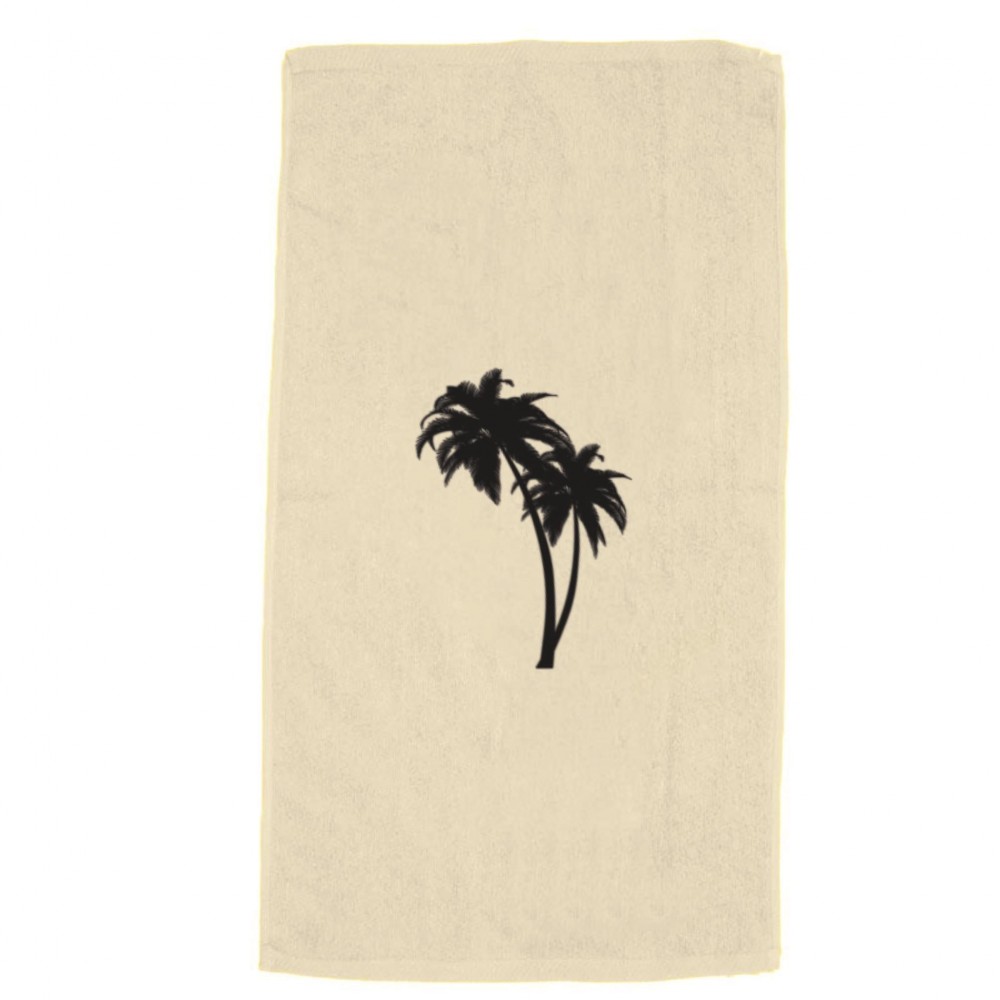 Q-Tees Velour Beach Towel Logo Branded Q-Tees Velour Beach Towel Logo Branded