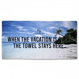 Dye Sublimated Standard Beach Towel Logo Branded