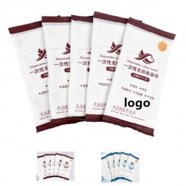 Logo Branded Disposable Cotton Bath Towel Hand Towel Set