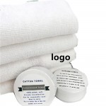Disposable Compressed Cotton Towel Logo Branded