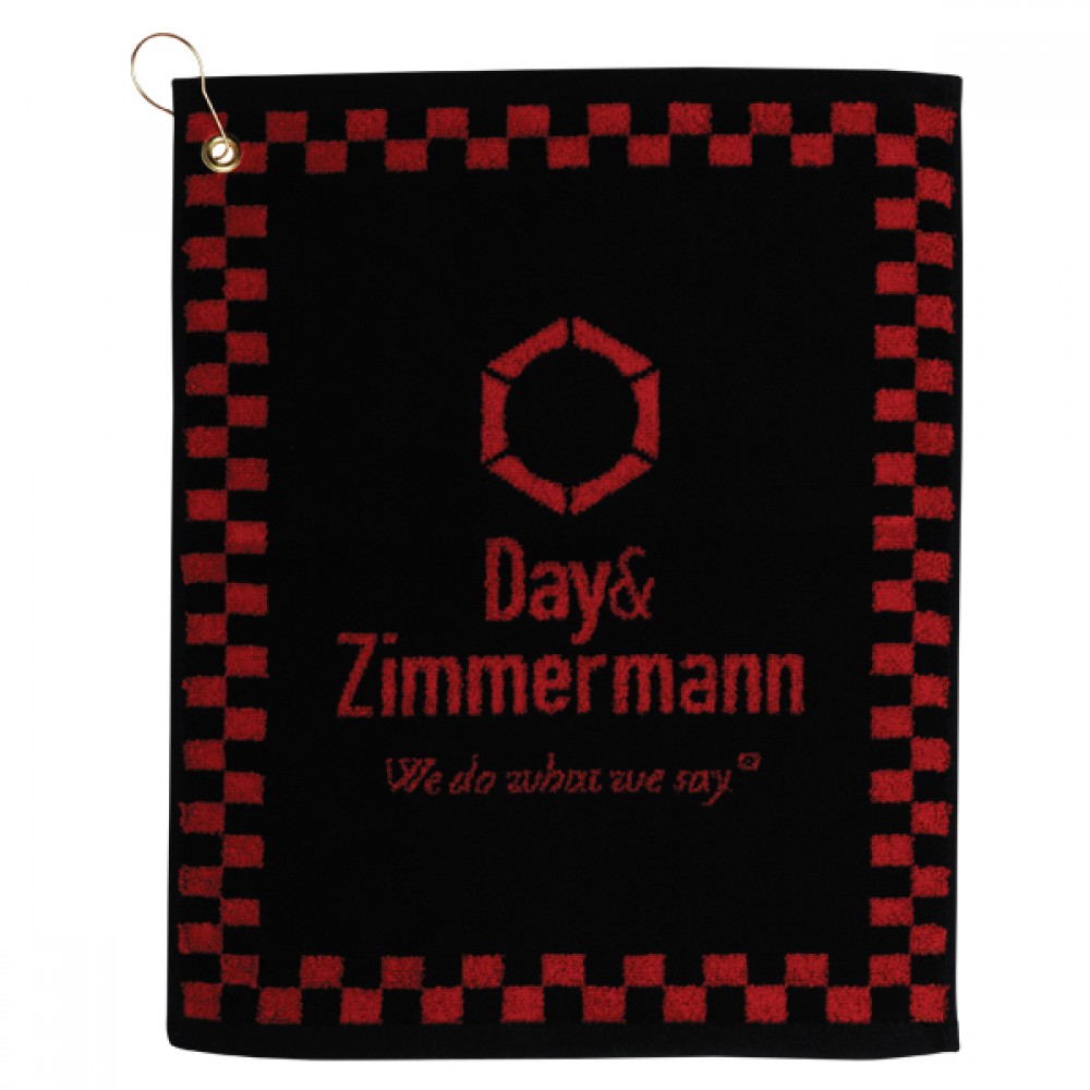 Custom Jacquard Quick Ship Golf Towel Logo Branded Custom Jacquard Quick Ship Golf Towel Logo Branded
