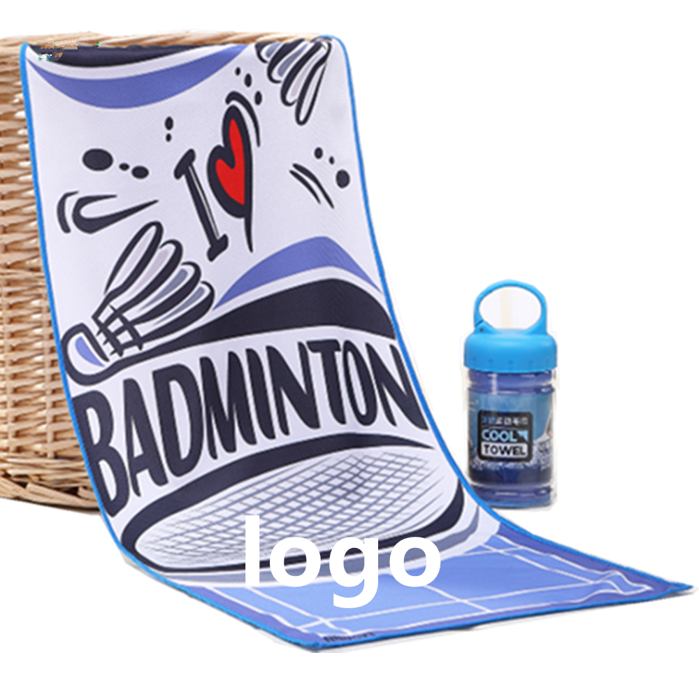 Custom Imprinted Instant Cooling Sports Towels In Bottle Containers