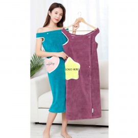 Logo Branded Wearable Shower Bath Towel  Logo Branded Wearable Shower Bath Towel