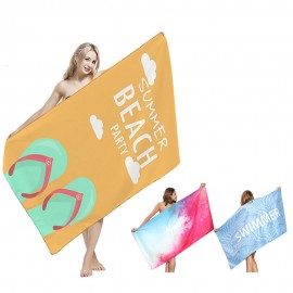 Custom Imprinted Microfiber Beach Blanket Swimming Towels