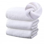 Solid White Cotton Face Towels Custom Printed