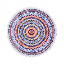 Logo Branded Large Round Microfiber Beach Towel