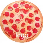 Custom Imprinted Round Sublimated Pizza Pattern Beach Towels
