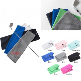Microfiber Waffle Golf Towel with Logo