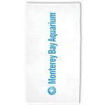 Custom Imprinted Basic Weight White Beach Towel