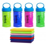 Custom Imprinted Cooling Towel in Carry Bottle w/Clip