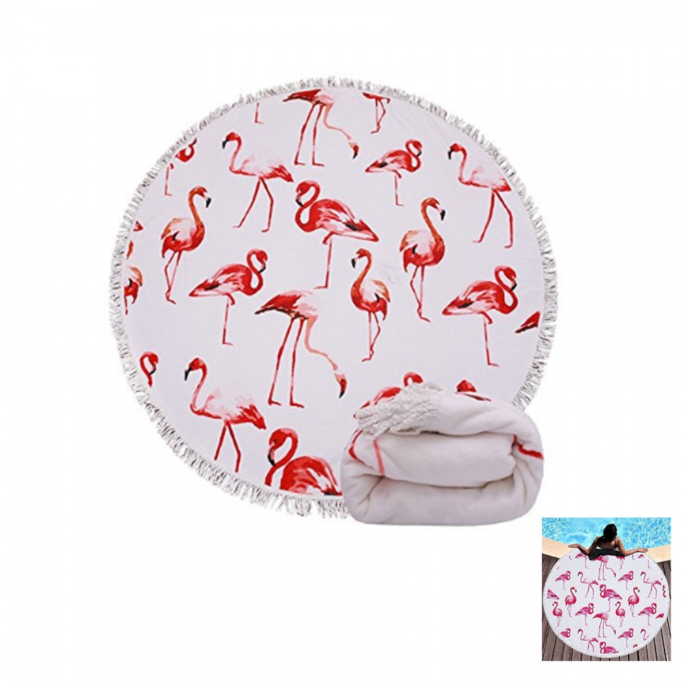 Custom Embroidered Round Beach Towel Custom Embroidered Round Beach Towel