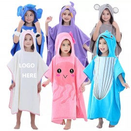 Kids Hooded Bath Towel Logo Branded