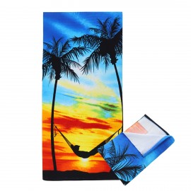 Hot Selling Dry Quickly Microfiber 100% polyester Beach Towel Custom Printed