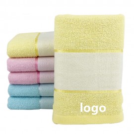 Custom Embroidered Health Club Wash Cloth With Jacquard Pattern