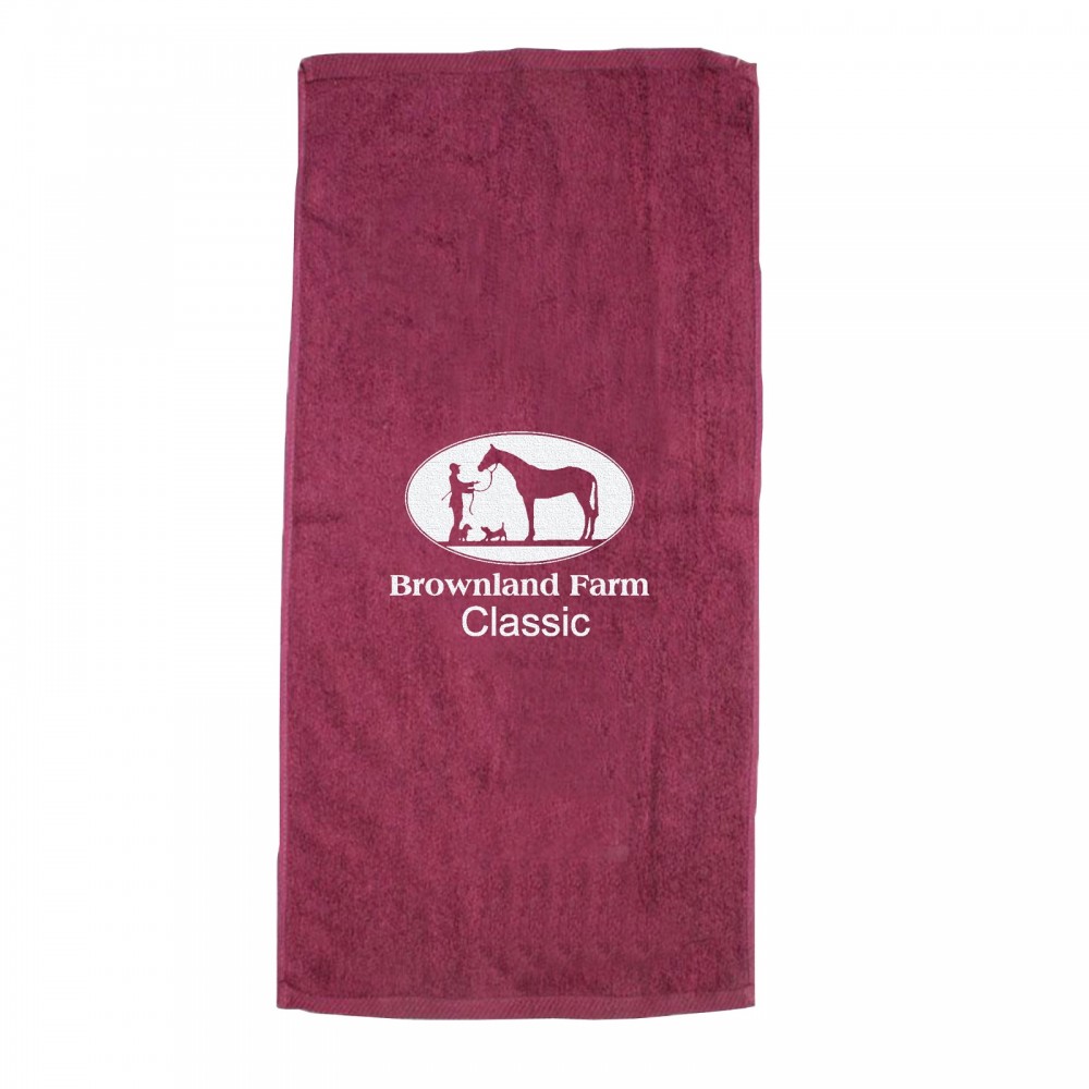 Logo Branded Velour Beach Towel (30"x60") - Printed (Colors)