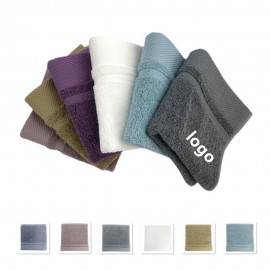 Jacquard Pattern Dobby Border Square Towels Logo Branded