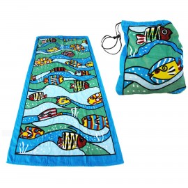 Folding Beach Towel Logo Branded